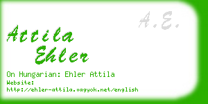 attila ehler business card